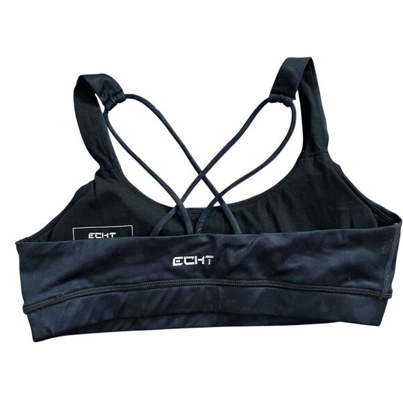 Echt Leopard Print Strappy Sports Bra - Picture 2 of 6